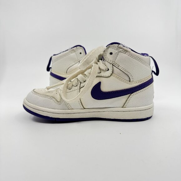 Nike Air Jordan 1 Kids Size 11C White/Purple High OG Streetwear 705321-137 - Picture 6 of 9